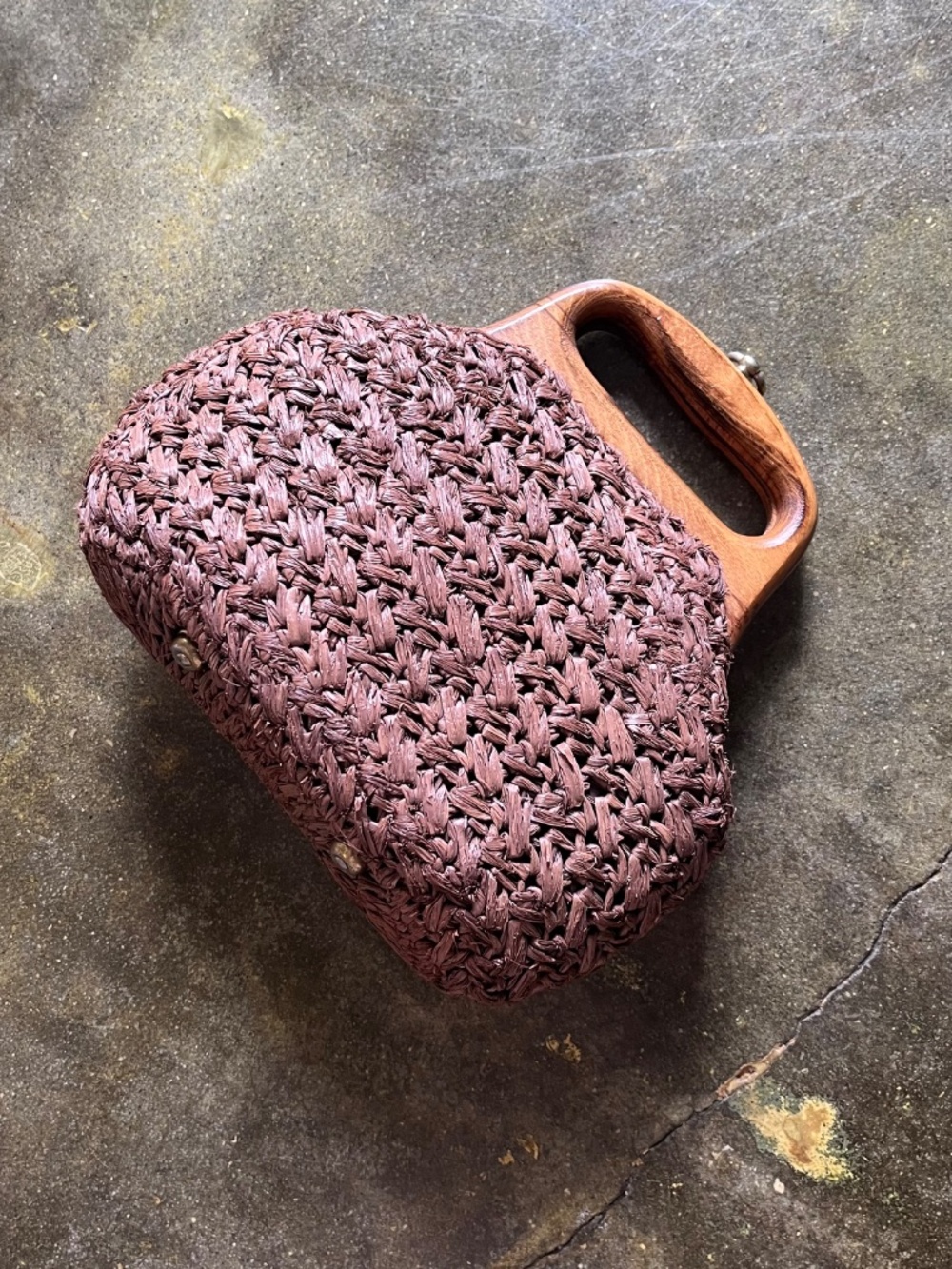 Vintage Hand Made in Japan Raffia Clutch Purse - Picture 4 of 12